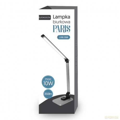 Svensson Lampka biurkowa PARIS 10W 350lm srebrna