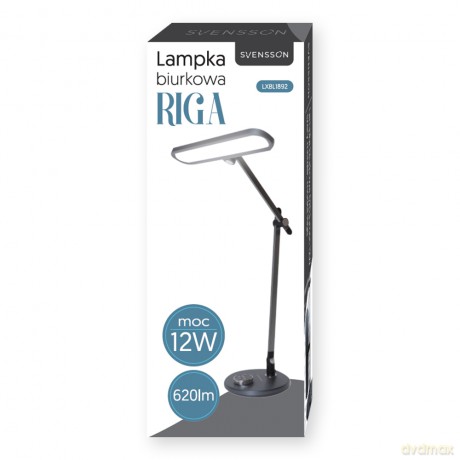Svensson Lampka biurkowa RIGA 12W 620lm szary metalik