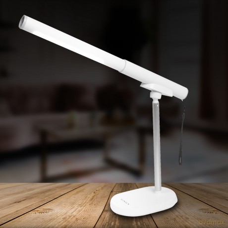 Svensson Lampka biurkowa/latarka 2w1 AMSTERDAM magnetyczna odpinana 8W biała