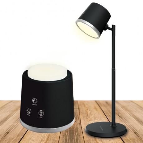 Svensson Lampka biurkowa/nocna 2w1 OSLO magnetyczna odpinana 6W czarna