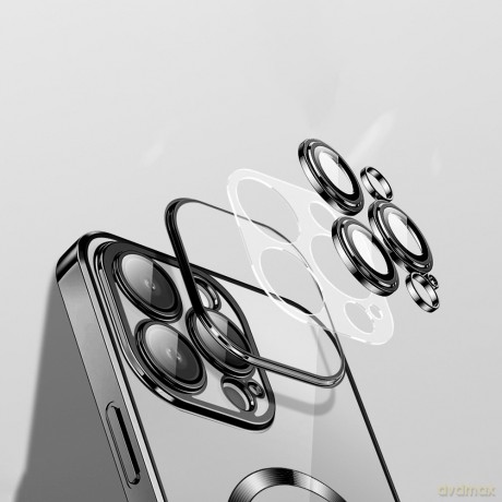 Vmax nakładka Electroplating Mag TPU do iPhone 16 Pro 6,3" czarna