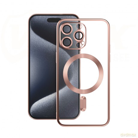 Vmax nakładka Electroplating Mag TPU do iPhone 16 Pro 6,3" różowo-złota