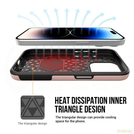 Vmax nakładka Triangle Case do iPhone 16 6,1" różowo-złota