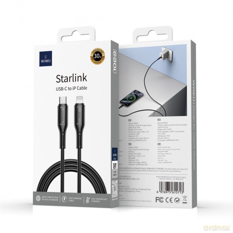WIWU kabel Starlink Series 30W Fast Charging Cable Wi-C043E C-L czarny