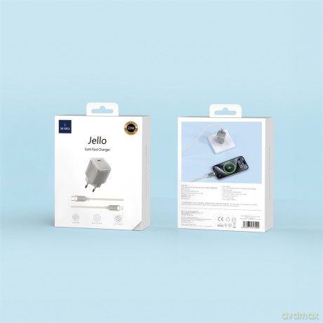 WIWU ładowarkaJello 30W GaN Charger Sets Wi-U017 C-C, EU Plug
