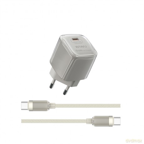 WIWU ładowarkaJello 30W GaN Charger Sets Wi-U017 C-C, EU Plug