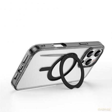WIWU nakładka Magsafe iShield Ultra do iPhone 16 6,1" przezroczysta czarna MCC-201