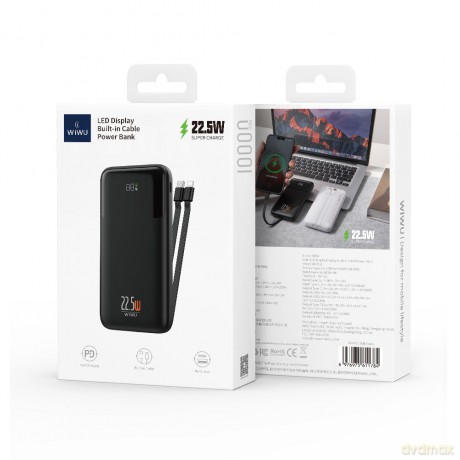 WIWU Power Bank 10000mAh Wi-P021 biały