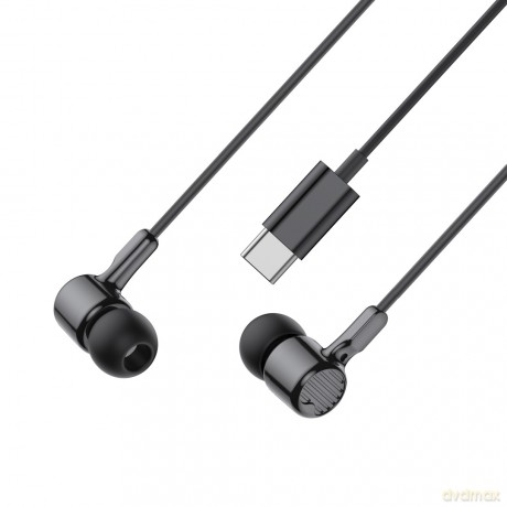 XO słuchawki przewodowe EP81 USB-C douszne czarne