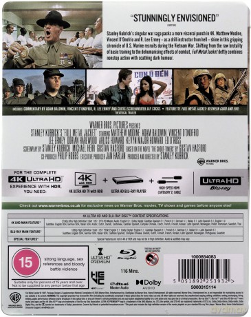 Full Metal Jacket (Pełny magazynek) (steelbook) [Blu-Ray 4K]+[Blu-Ray]