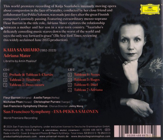 Kaija Saariaho: Kaija Saariaho: Adriana Mater [2CD]