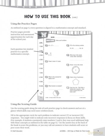 180 Days of Math for Third Grade: Practice, Assess, Diagnose (180 Days of Practice) - Jodene Smith [KSIĄŻKA]