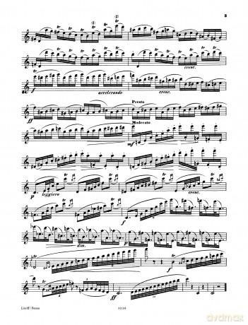 24 Exercises, Caprices and Preludes Op. 125 for Flute (Edition Peters) - Anton Bernhard Fürstenau [KSIĄŻKA]