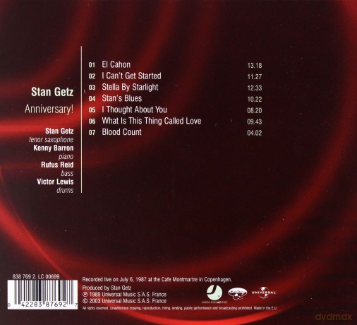 Stan Getz: Anniversary [CD]