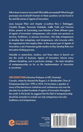 Agents of Innovation: Entrepreneurs, Facilitators and Intrapreneurs - Louis Jacques Filion [KSIĄŻKA]