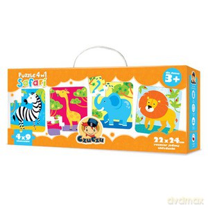 Safari. Puzzle 4w1 [KSIĄŻKA]