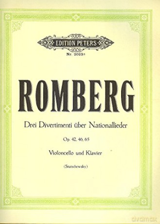 Andreas Romberg-3 Divertimenti on National Songs Opp.42, 46, 65 - Romberg [KSIĄŻKA]