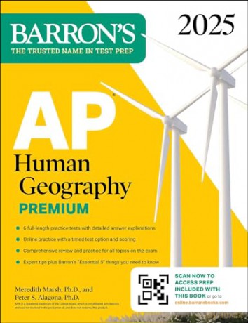 AP Human Geography Premium, 2025: Prep Book with 6 Practice Tests + Comprehensive Review + Online Practice (Barron's AP Prep) - Barron's Educational Series [KSIĄŻKA]