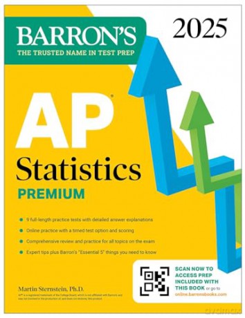 AP Statistics Premium, 2025: Prep Book with 9 Practice Tests + Comprehensive Review + Online Practice (Barron's AP Prep) - Barron's Educational Series [KSIĄŻKA]