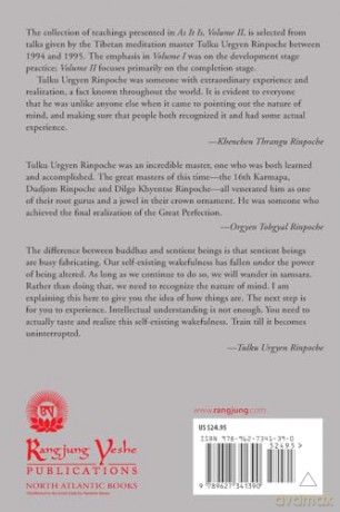 As It Is, Volume II: Essential Teachings from the Dzogchen Perspective: 2 - Tulku Urgyen Rinpoche [KSIĄŻKA]