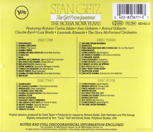 Stan Getz: Bossa Nova Years [4CD]