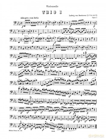 Beethoven Trios Opus 3, 8, 9 ,25 - Ludwig van Beethoven [KSIĄŻKA]