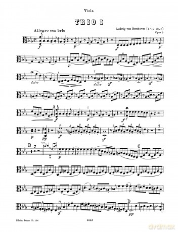 Beethoven Trios Opus 3, 8, 9 ,25 - Ludwig van Beethoven [KSIĄŻKA]