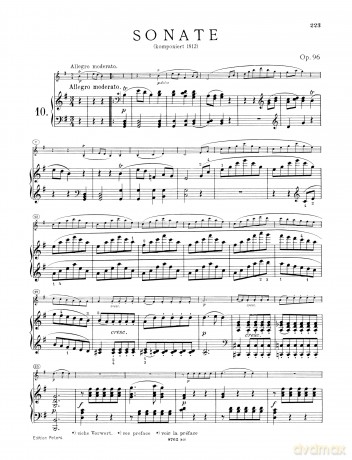 Beethoven: Sonatas, complete Vol.2 (Violin and Piano) (EP3031B): Opp. 30, 47, 96 (Edition Peters) - Joseph Joachim [KSIĄŻKA]