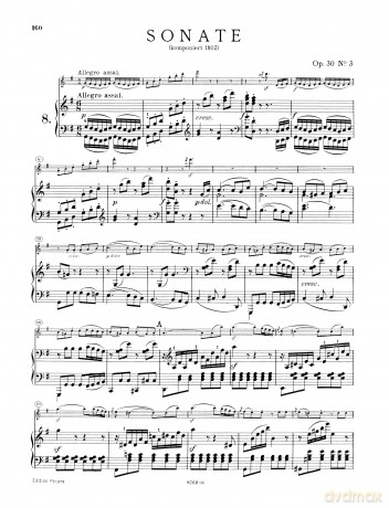 Beethoven: Sonatas, complete Vol.2 (Violin and Piano) (EP3031B): Opp. 30, 47, 96 (Edition Peters) - Joseph Joachim [KSIĄŻKA]