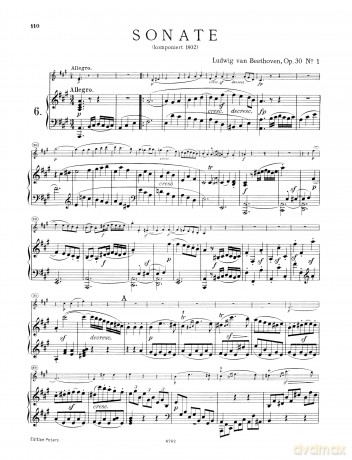 Beethoven: Sonatas, complete Vol.2 (Violin and Piano) (EP3031B): Opp. 30, 47, 96 (Edition Peters) - Joseph Joachim [KSIĄŻKA]