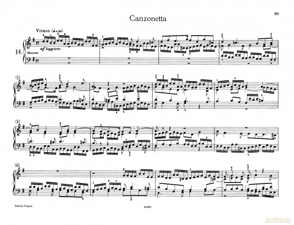 Buxtehude: Organ Works Vol.1 (EP4449): Preludes and Fugues, Toccata, Passacaglia, Ciaccona, Canzonetta (Edition Peters) - Hermann Keller [KSIĄŻKA]