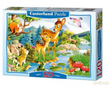 120x Puzzle Kartonowe Bambi Wiek 5+ [PUZZLE]