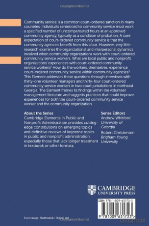 Court-Ordered Community Service: The Experiences of Community Organizations and Community Service Workers (Elements in Public and Nonprofit Administration) - Rebecca Nesbit [KSIĄŻKA]