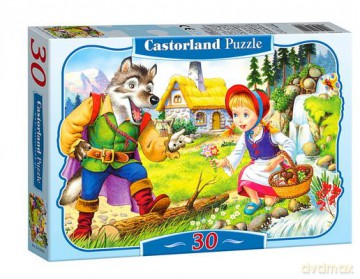 30x Puzzle Kartonowe Czerwony Kapturek Wiek 4+ [PUZZLE]