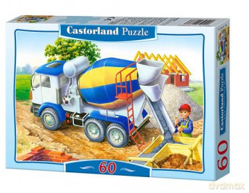 60x Puzzle Kartonowe Betoniarka Wiek 4+ [PUZZLE]