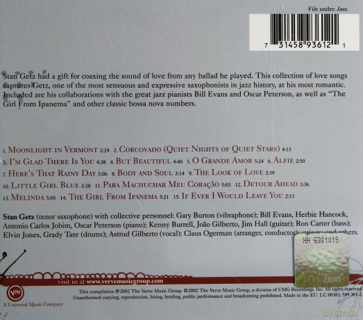 Stan Getz: Getz For Lovers [CD]