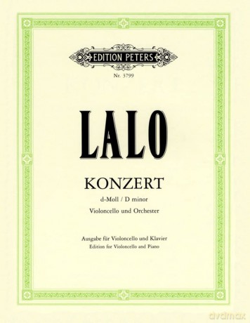 Edouard Lalo: Concerto in D Minor (Cello and Piano), Edition Peters EP3799 - Édouard Lalo [KSIĄŻKA]