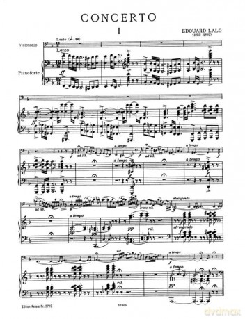 Edouard Lalo: Concerto in D Minor (Cello and Piano), Edition Peters EP3799 - Édouard Lalo [KSIĄŻKA]