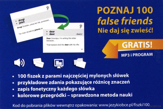 Angielski 100 Fiszek Słówka Pułapki - Marta Wróblewska [KSIĄŻKA]