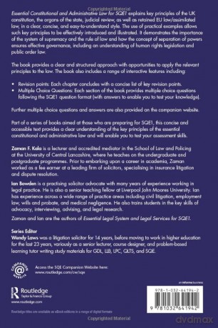 Essential Constitutional and Administrative Law for SQE1 - Zaman F. Kala [KSIĄŻKA]