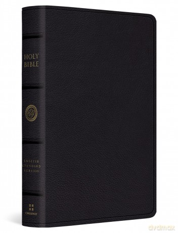 ESV Large Print Bible (Top Grain Leather, Black): English Standard Version Black Top Grain Leather [KSIĄŻKA]