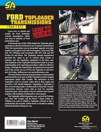 Ford Toploader Transmissions 1964-1987: How to Rebuild - John Carollo [KSIĄŻKA]