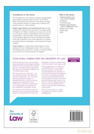 Foundations of Law - English Legal System and Constitutional Law - Trevor Tayleur [KSIĄŻKA]