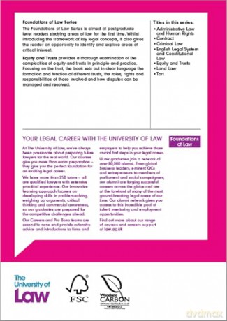 Foundations of Law - Equity and Trusts - University of Law [KSIĄŻKA]