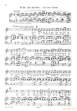 Gluck: Orpheus (Mixed Voice Choir and Piano) (EP54A) - Christoph Willibald Gluck [KSIĄŻKA]