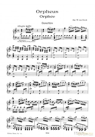 Gluck: Orpheus (Mixed Voice Choir and Piano) (EP54A) - Christoph Willibald Gluck [KSIĄŻKA]