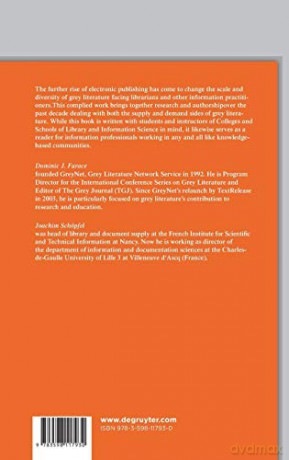 Grey Literature in Library and Information Studies - Dominic Farace [KSIĄŻKA]