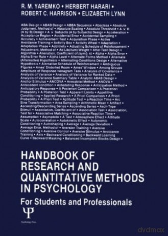 Handbook of Research and Quantitative Methods in Psychology: For Students and Professionals - R.M. Yaremko [KSIĄŻKA]