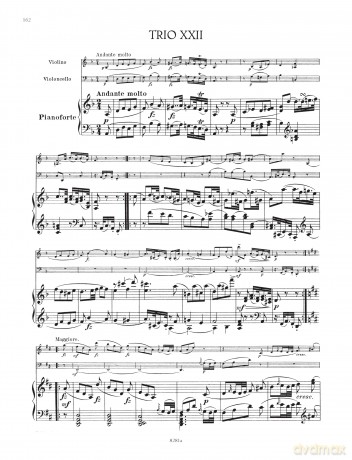 Haydn: Piano Trios, complete Vol.2 (EP192B): Hob. Xv:1, 9-11, 13, 18, 19, 21, 23, 31 (Edition Peters) - Carl Hermann [KSIĄŻKA]