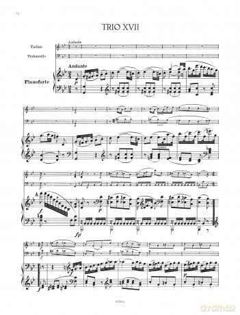 Haydn: Piano Trios, complete Vol.2 (EP192B): Hob. Xv:1, 9-11, 13, 18, 19, 21, 23, 31 (Edition Peters) - Carl Hermann [KSIĄŻKA]